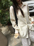 [BAONHAUS] Karene See-through Over Gauze Shirt