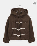 [Quilted Lining] Lumin Duffle Hood Short Coat