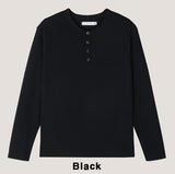 Swing Double Shoulder Rib Muscle Fit Henley Neck
