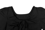Kersey Ribbon Puff Pintuck Blouse