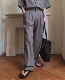 Morris Linen Belted Wide Slacks