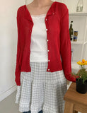 Noket Summer Ribbed Round Cardigan