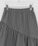 Silk Frill Banding Midi Skirt