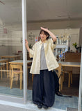 [unisex] Rimel Color Summer Over Short Sleeve Shirt