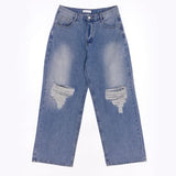 Pio Damaged Washed Denim Pants