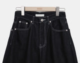 Theron Rolled-up Raw Wide Denim Pants