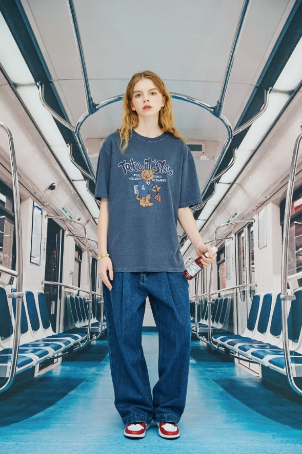 【CPGN STUDIO】Nerd Tiger Pigment Short Sleeve T-shirt CPGN STUDIO (コンパーニョ) - ナードタイガーピグメント / Nerd