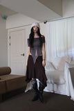 Lace unbalanced cutting skirt