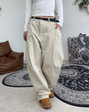 Harkin Pintuck Curved Cotton Pants