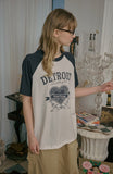 Detroit Raglan Short Sleeve Tee