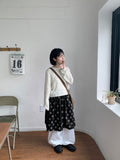 Kyotoru Banding Dot Midi Skirt