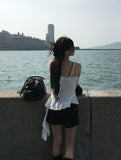 Bustle Rivet Studded Short Pants