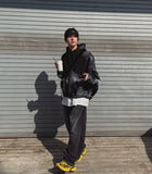 Tres line wide balloon denim