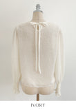Apieu Smoke Puff Tassel Blouse
