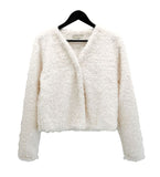 Moru Boucle Two-Way Fur Cardigan