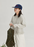 [BAONHAUS] Kenny Stripe Frill Long Sleeve Tee