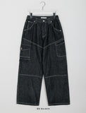 Kata Stitch Cargo Denim Pants