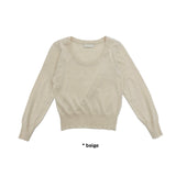 U-NECK CROP KNIT