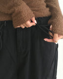 [Brushed Lining] Duco Vintage Cargo Wide Denim Pants