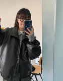 [unisex] Ecued leather over jumper