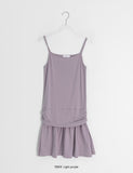 Garta Shirring Layered Sleeveless One Piece