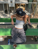 [U-BASIC] 2TYPE Ribbed Tube Top Sleeveless (with cup)
