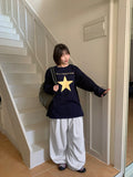 [unisex] Rikimo star printing over long sleeve tee