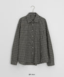 [unisex] Tend Check Over Long Sleeve Shirt