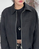 Eddie Cropped Suede Jacket