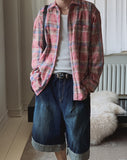 Reina Summer Check Over Fit Shirt
