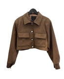 Suede Pocket Crop Jacket