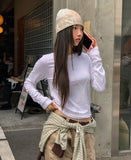 Mellie Two-Tone Layered Shirring Long Sleeve