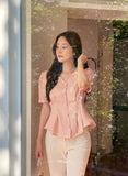 Benzel V-neck Peplum Blouse