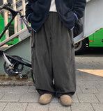 [BAONHAUS] Pomp corduroy cargo banding pants