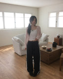 Sakura Frill Wave Wool Knit Cardigan