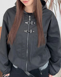 Luden Hook Buckle Hooded Jumper