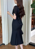 Andeu Cowl Neck Ruffle Mermaid Long One Piece