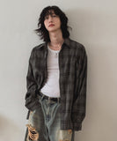 Chillin Cotton Overfit Check Shirt