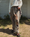 Const Bring Damaged Wide Denim
