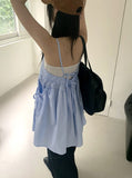 Clate layered pocket string mini sleeveless one piece
