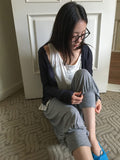 Barimi Lace Ribbed U-Neck Summer Cardigan