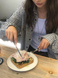 Aseun Wrinkle Loose Check Shirt