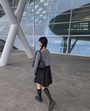 Lentz leather square shoulder bag