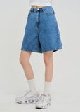 [U-DENIM] Summer A-line Half Denim Pants