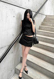 Dark Addict Button Skirt
