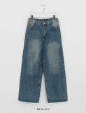 Kelponi Washed Denim Wide Pants