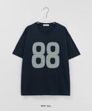 [Unisex] Clown Embroidered Number Short Sleeve Tee