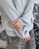 Doven Waffle Knit Hood Zip-Up