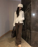 Chahi Brushed Slim Bootcut Corduroy Pants