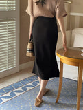 Wender Basic Slit Mermaid Banding Skirt
